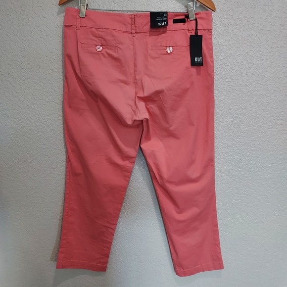 NEW Kut  From Kloth Coral Capri Chinos Size 10 - Picture 6 of 12